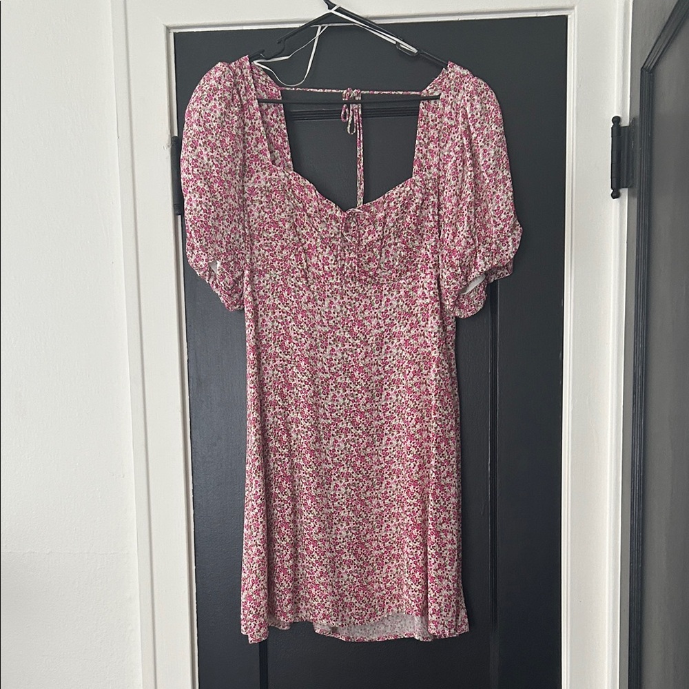 Astr Pink Floral Mini Dress